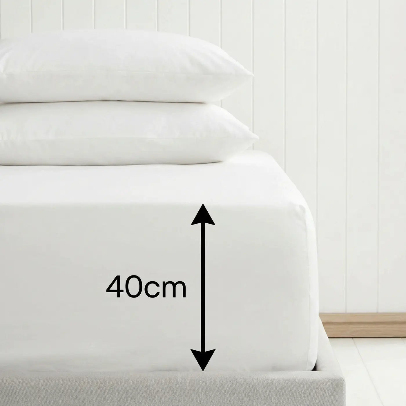 Percale 180 Thread Count Extra Deep Fitted Sheet 40cm Deep