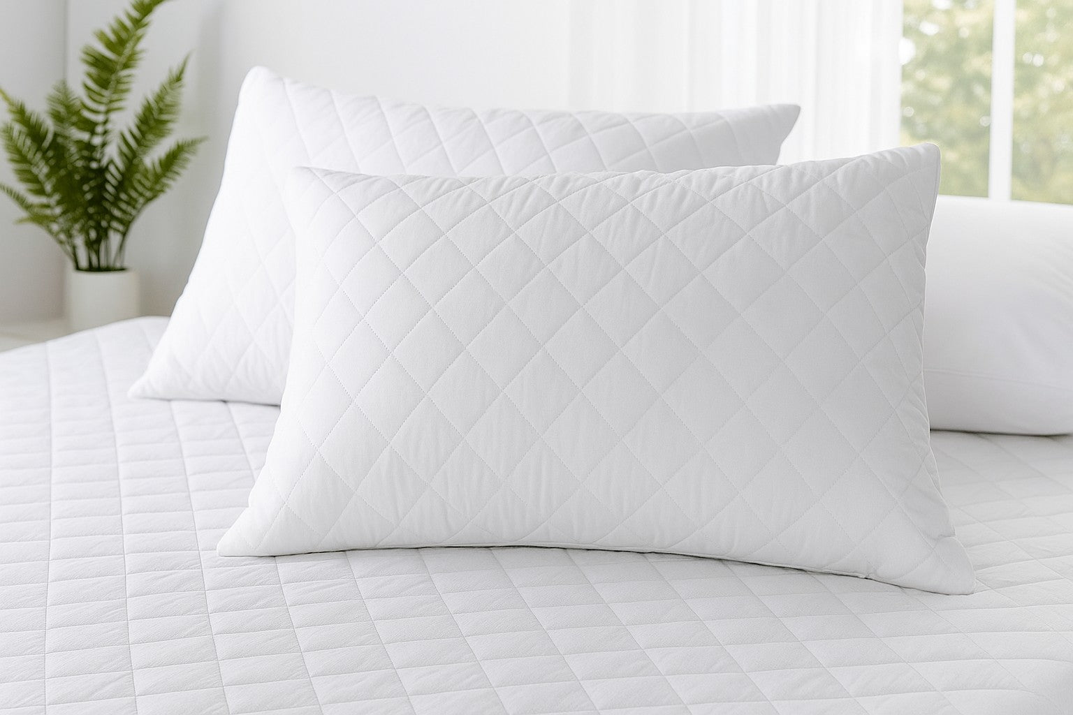 Quilted Pillow Protector Pair