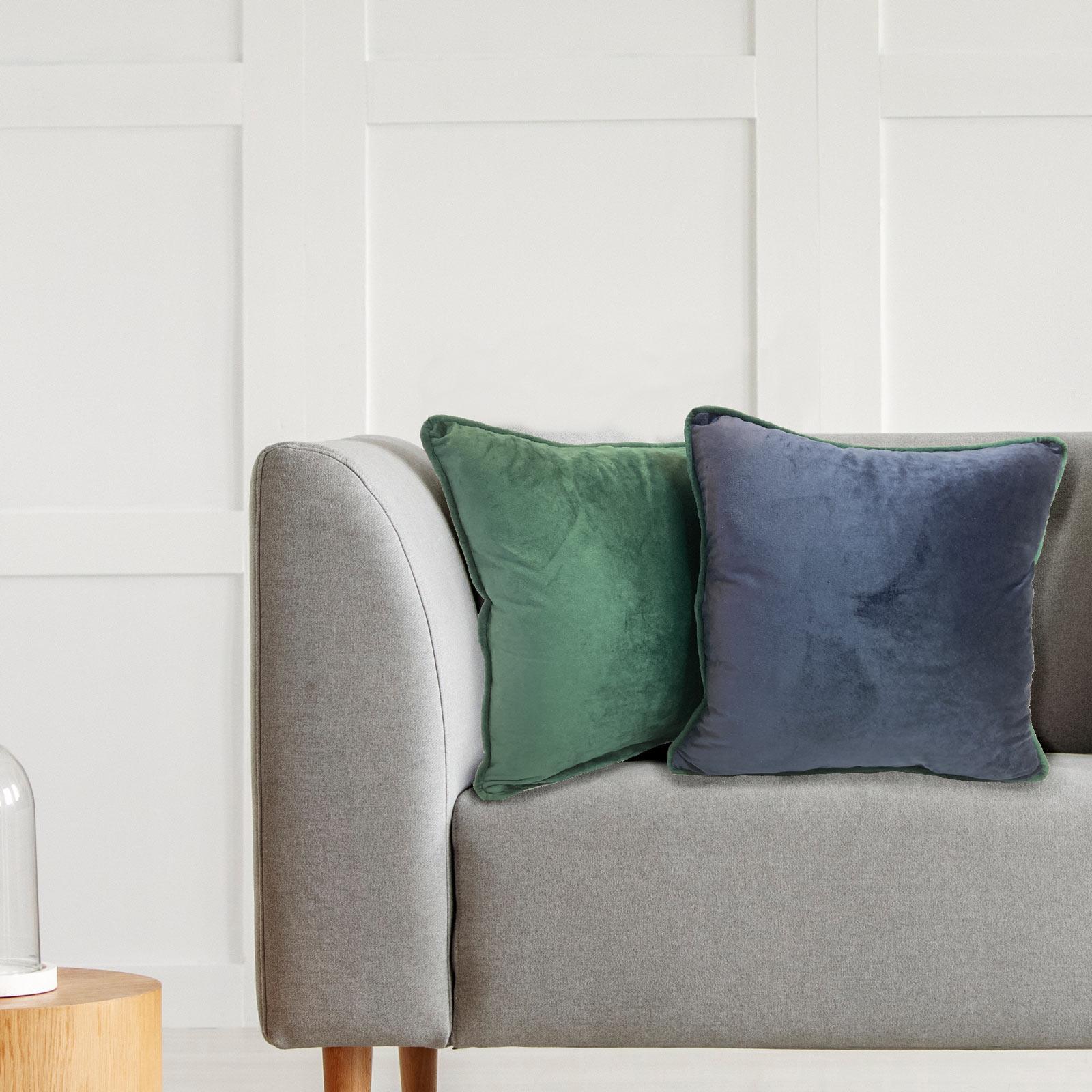 Piped Velvet Cushion Covers 43cm Square Collection
