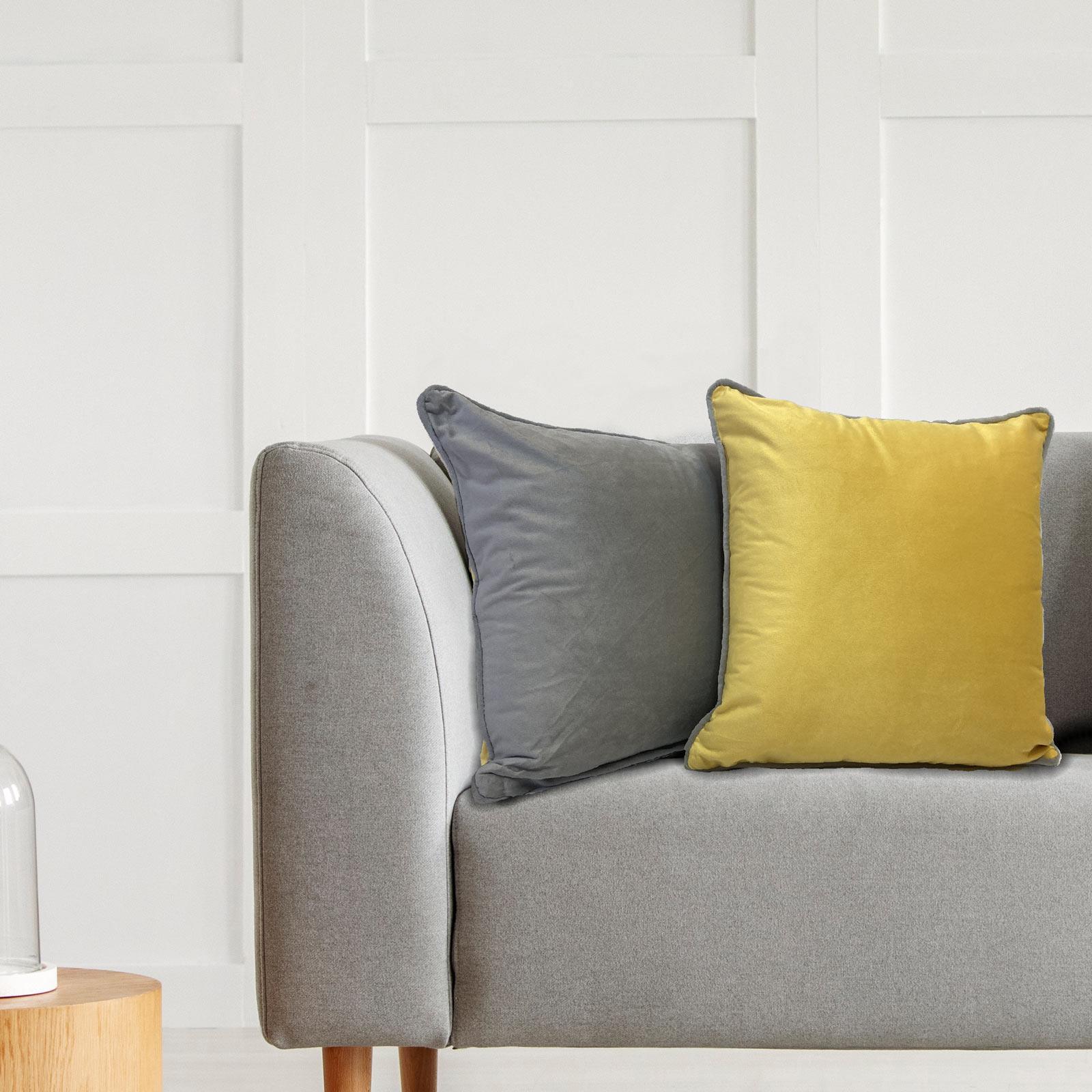 Piped Velvet Cushion Covers 43cm Square Collection
