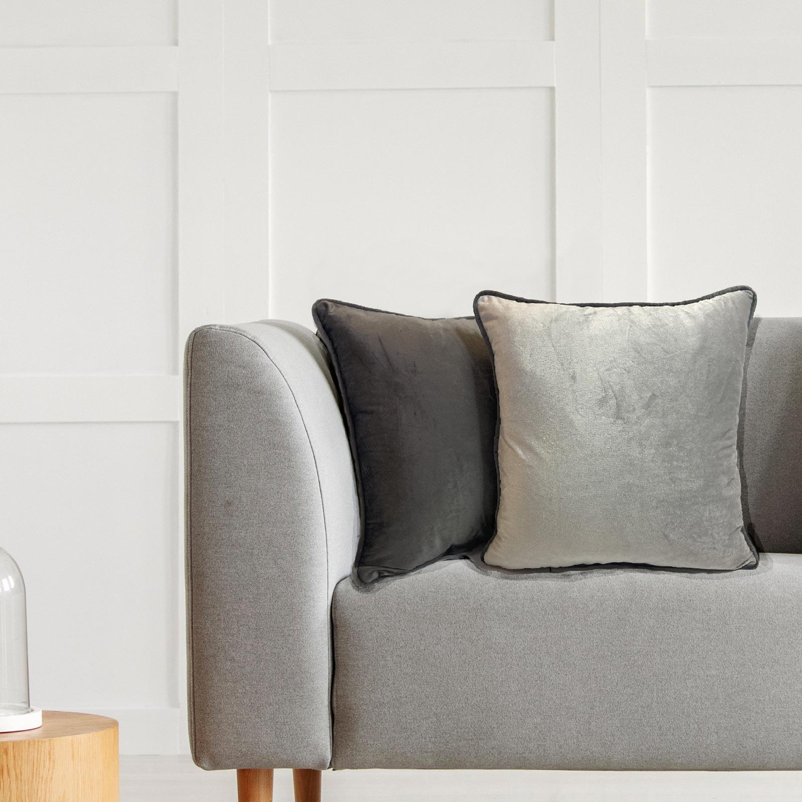 Piped Velvet Cushion Covers 43cm Square Collection