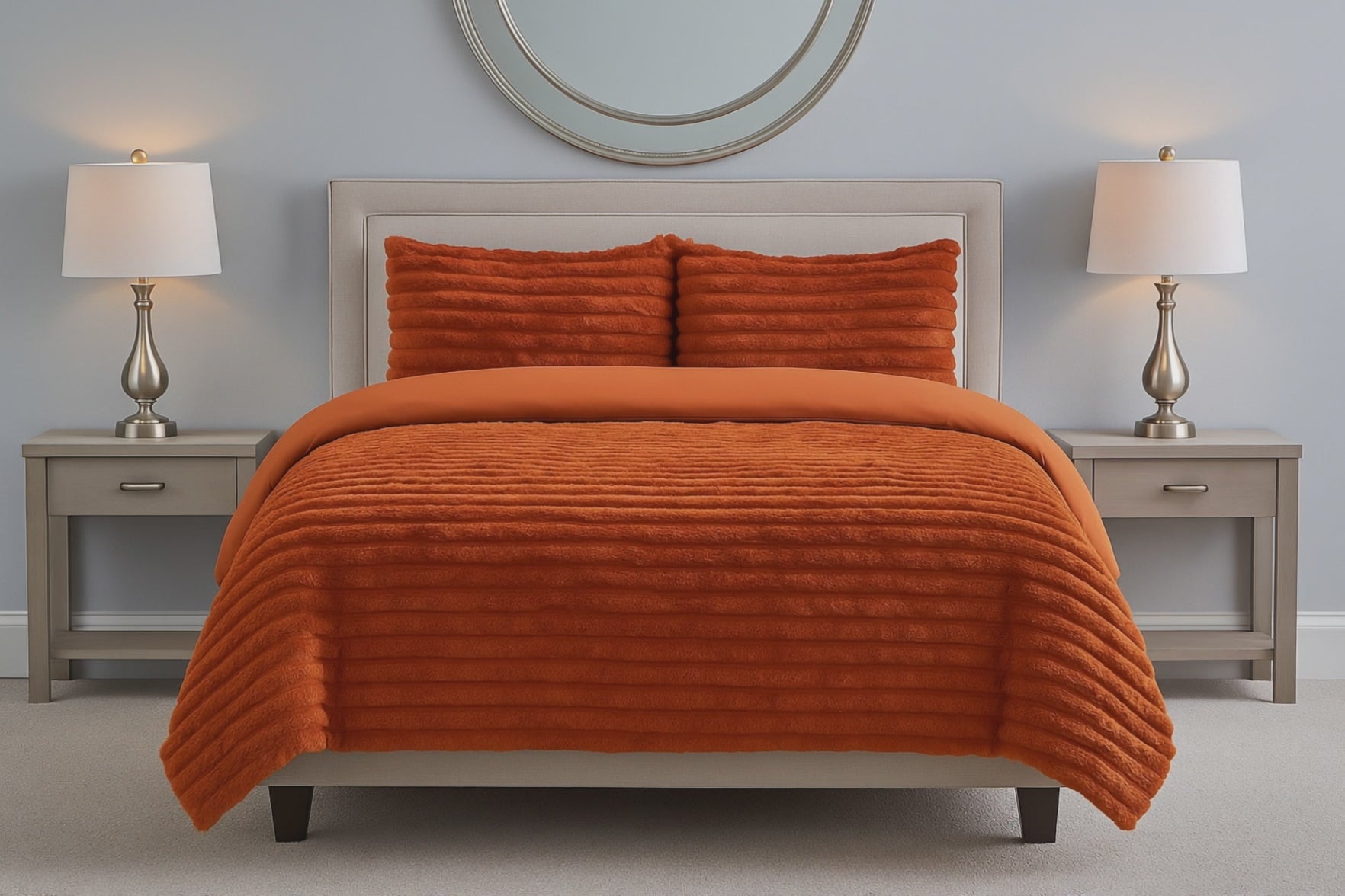 Rabbit Faux Fur Duvet Cover Bedding Set