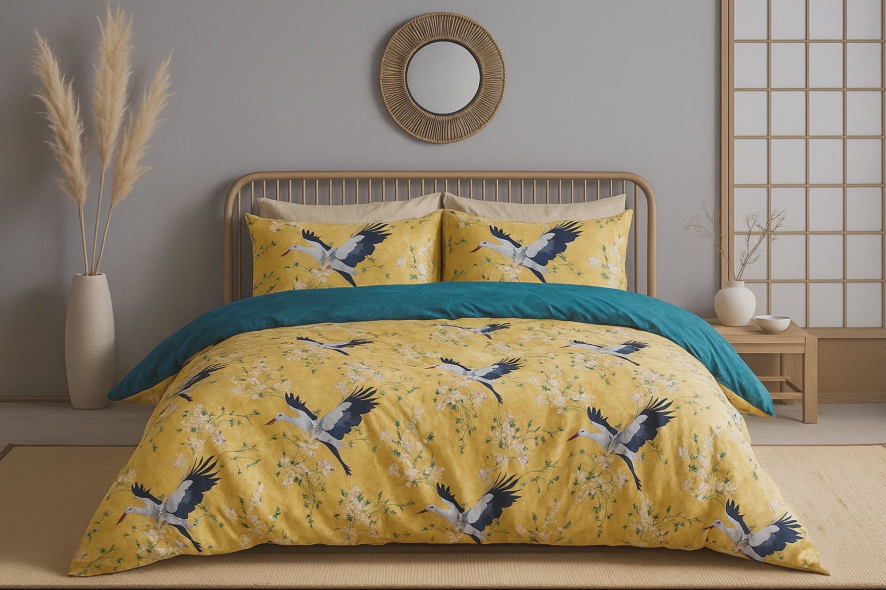 Cranes Duvet Cover Bedding Set
