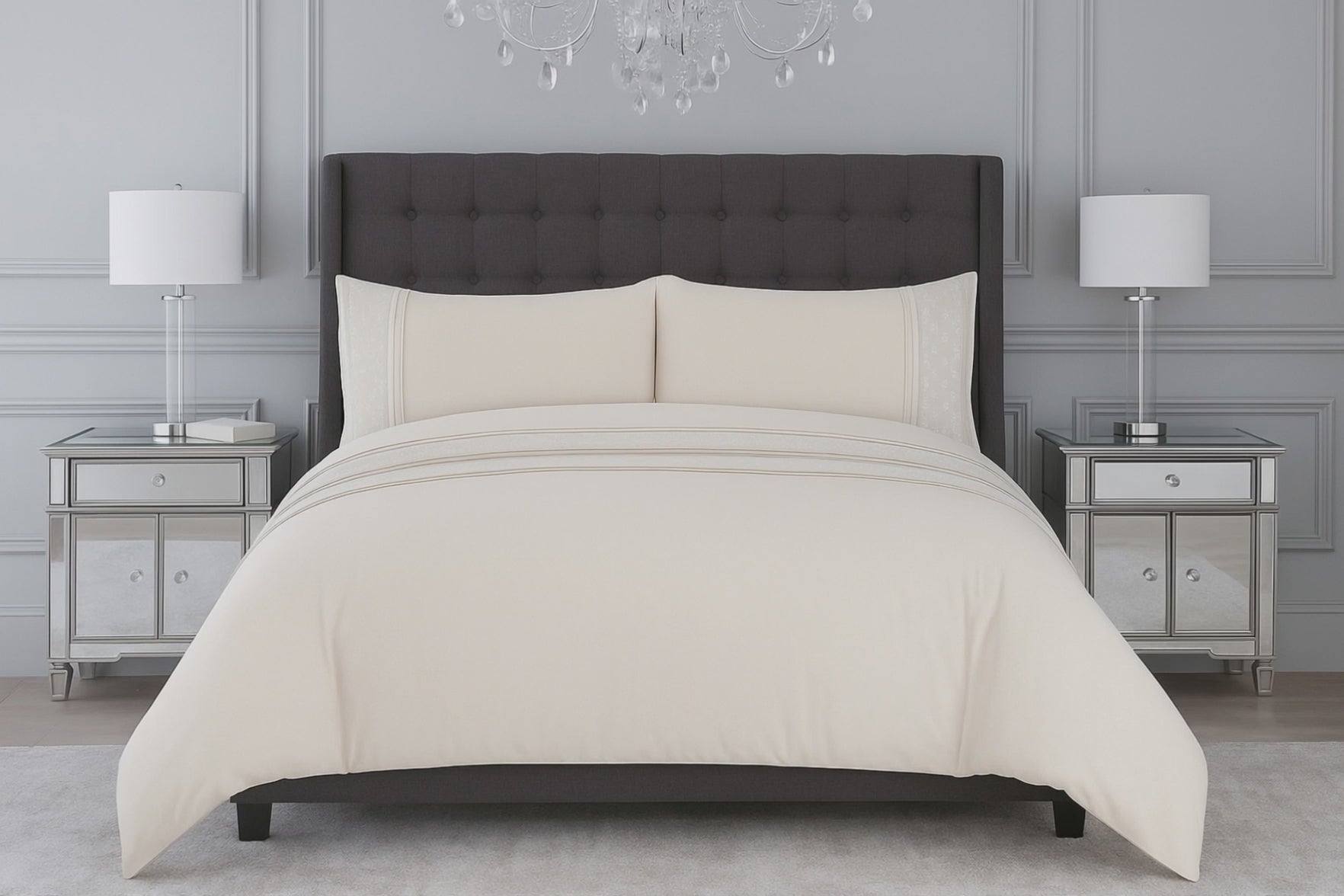 Charlotte Embroidered Duvet Cover Bedding Set
