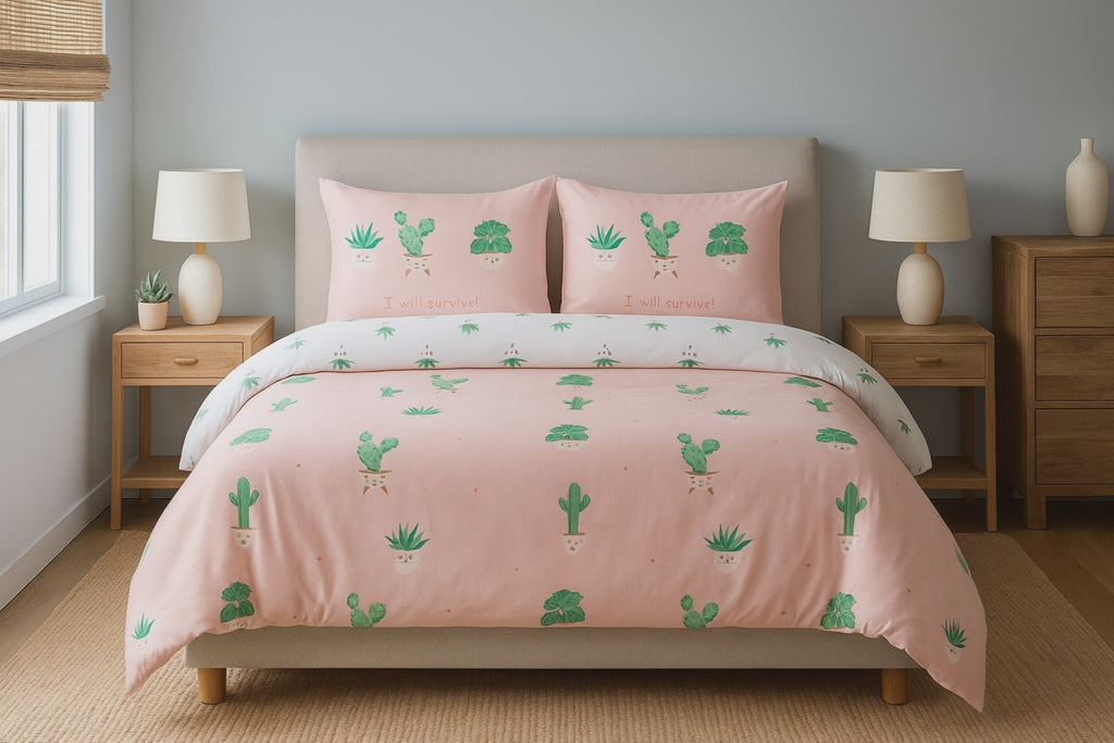 So Soft I Will Survive Pink Duvet Cover Set