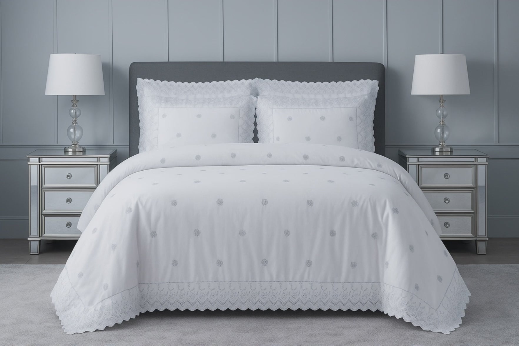 Gabrielle Embroidered Duvet Cover Bedding Set