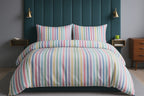 Candy Stripe Flannelette Duvet Cover Set