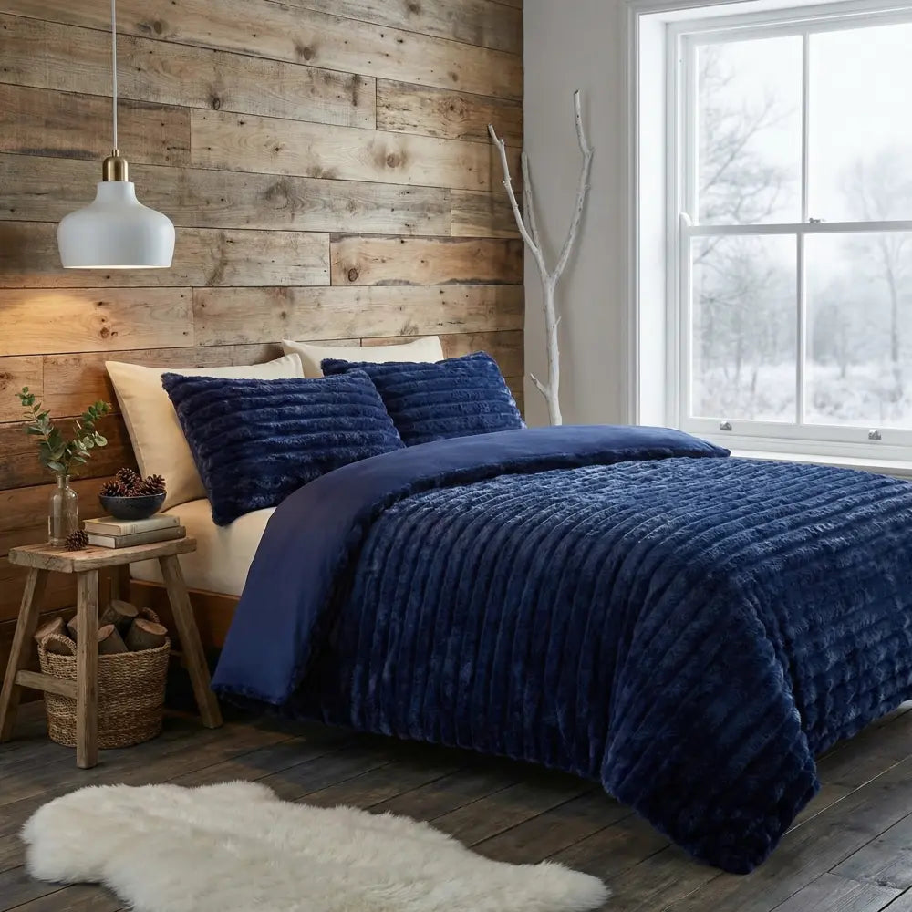 Rabbit Faux Fur Duvet Cover Set