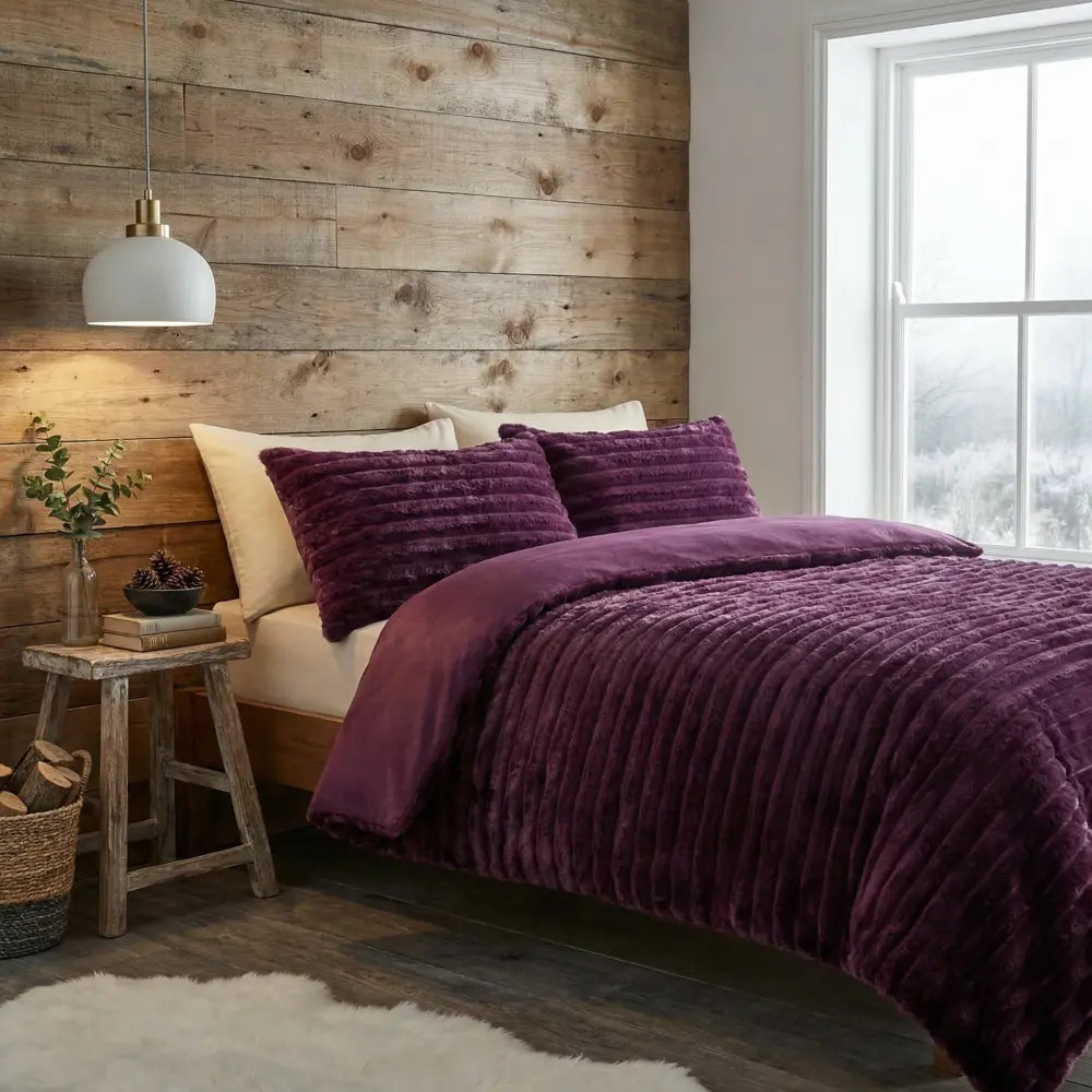 Rabbit Faux Fur Duvet Cover Set