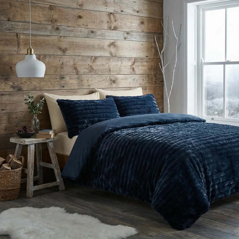 Rabbit Faux Fur Duvet Cover Set