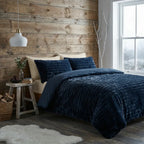 Rabbit Faux Fur Duvet Cover Set - Charcoal