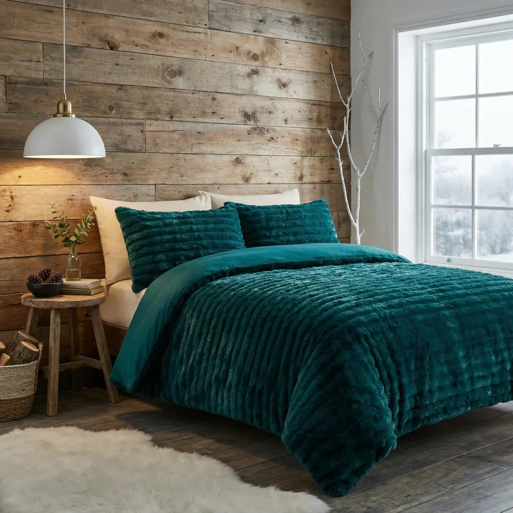 Rabbit Faux Fur Duvet Cover Set