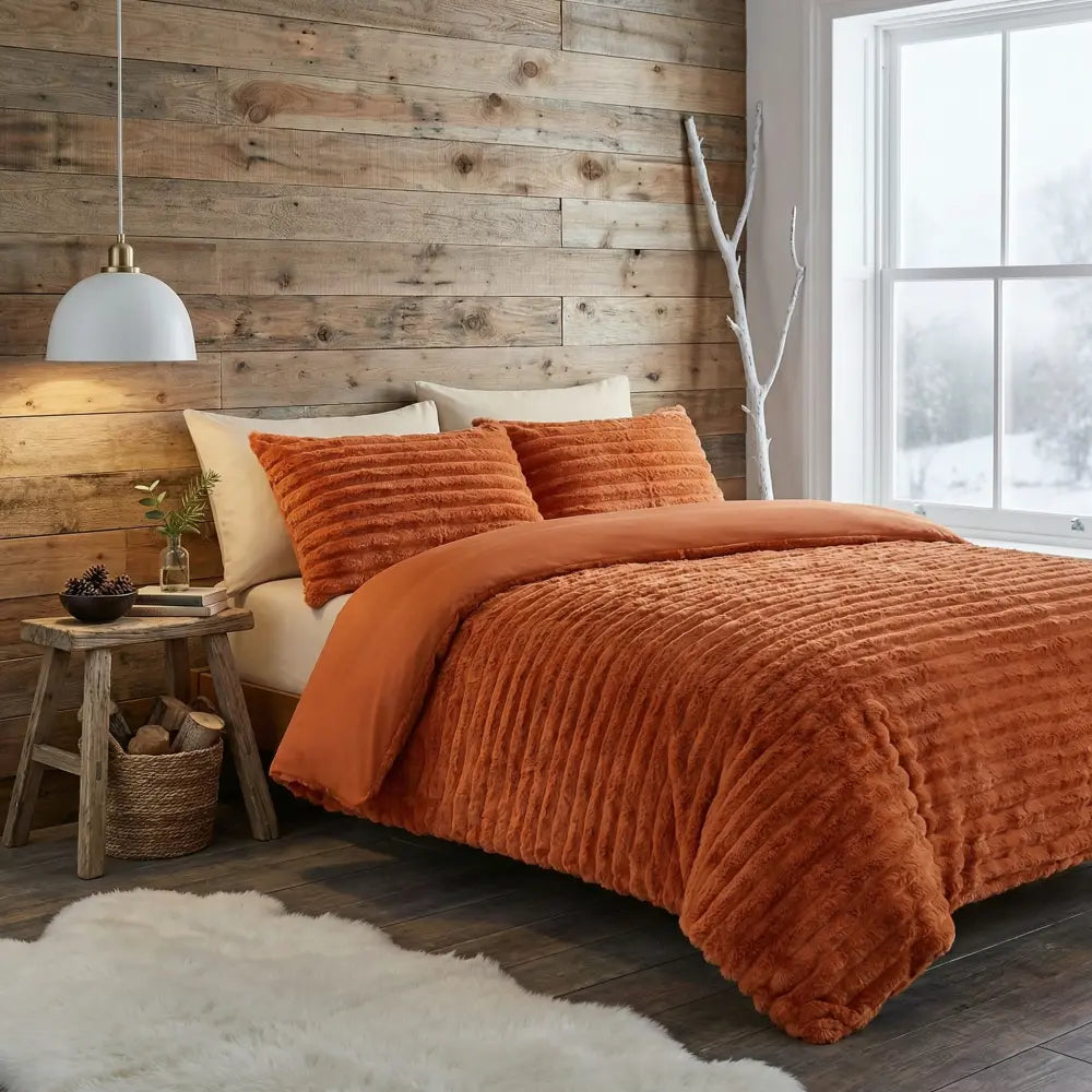 Rabbit Faux Fur Duvet Cover Set