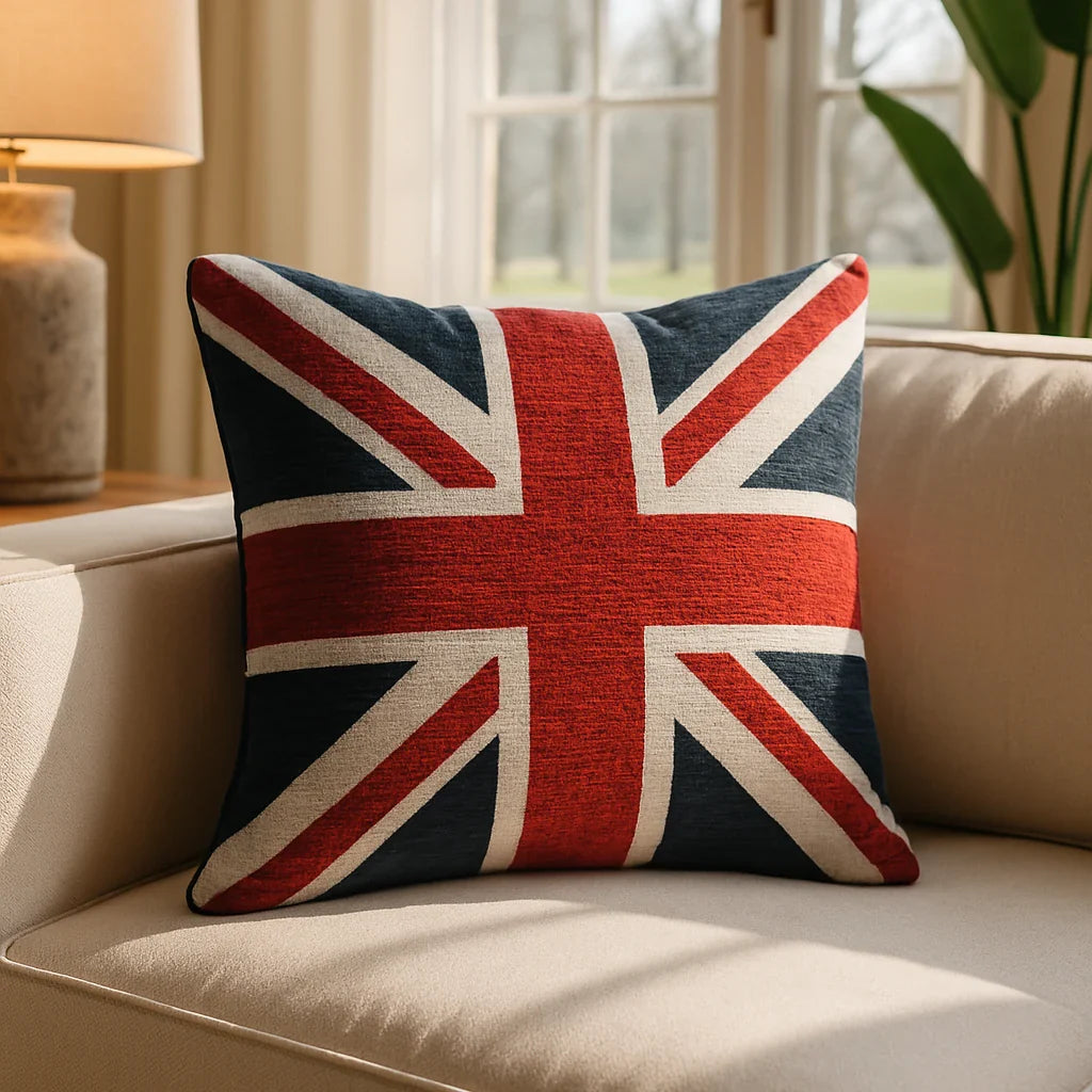 Union Jack Chenille Cushion Cover 18" x 18