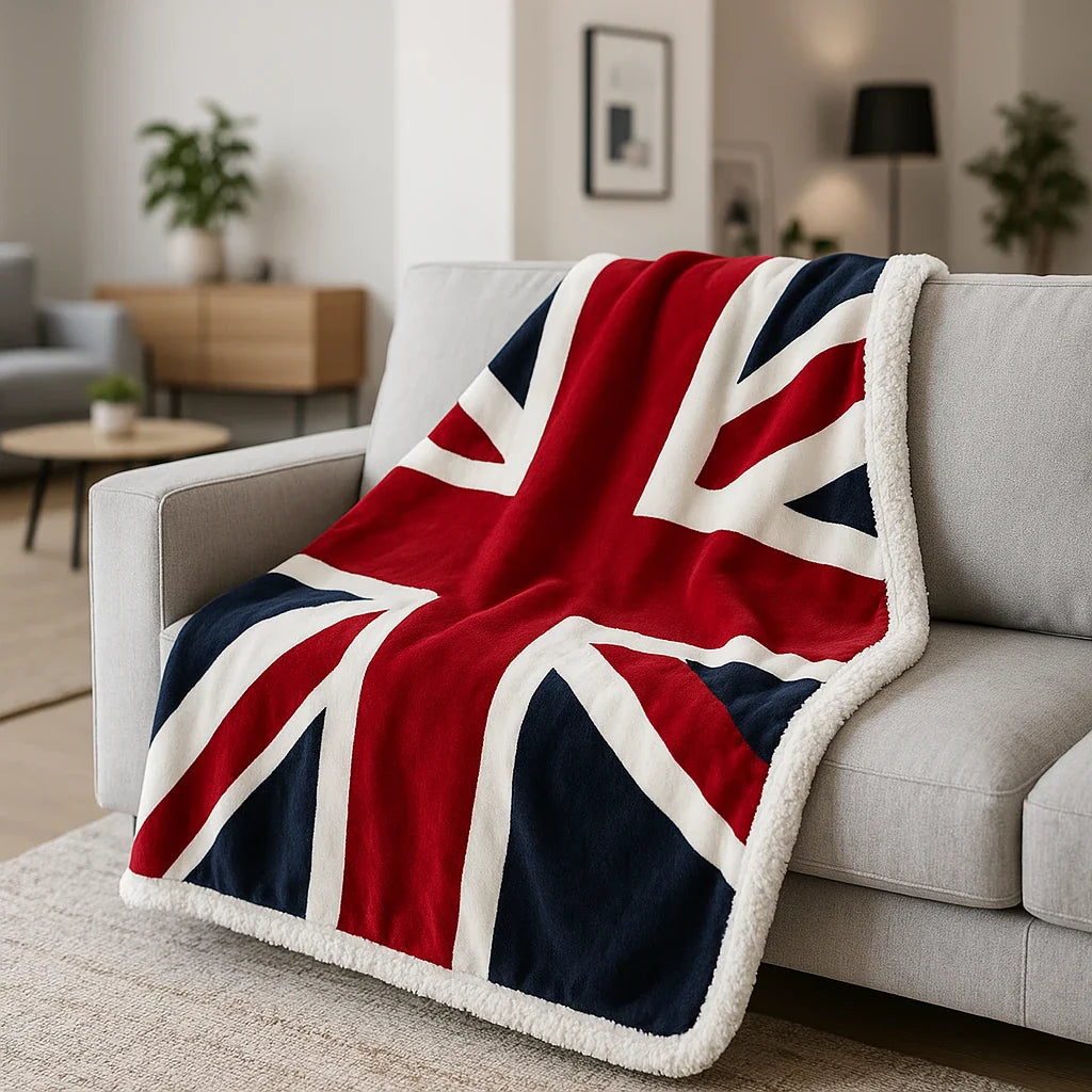 Union Jack Fleece Throw Blanket 130cm x 160cm by Rapport Home